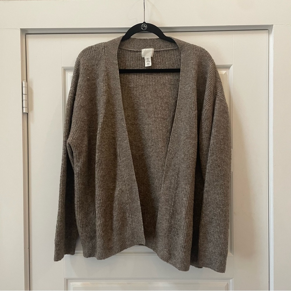 H&M Women's Open Front Cardigan Sweater Brown Size‎ Small